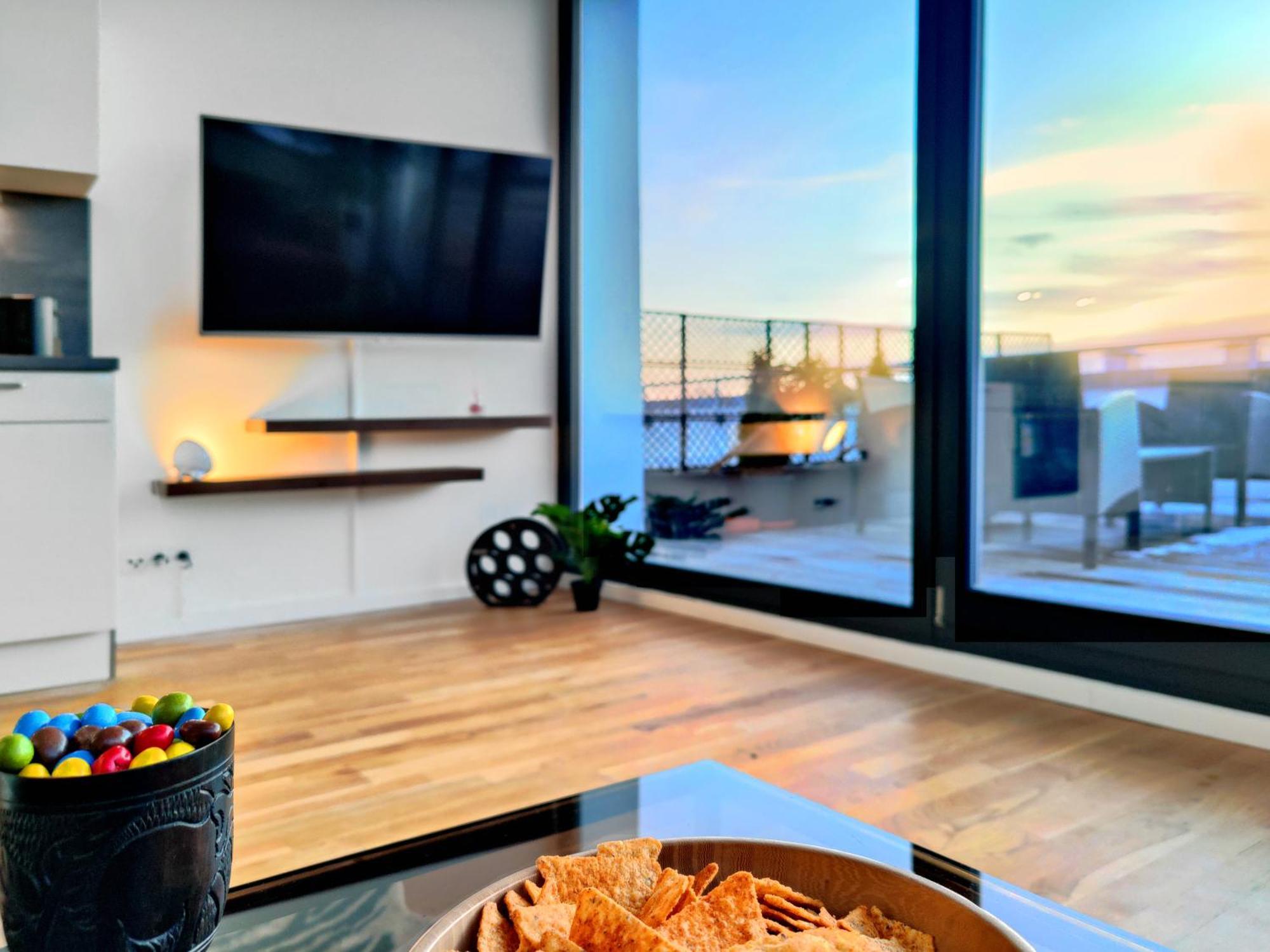 Maisonette-Penthouse Inklusive Whirlpool Ueber Den Daechern Von 마그데부르크 외부 사진
